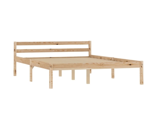 Estructura de cama sin colchón madera maciza de pino 140x200 cm