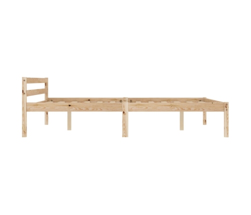 Estructura de cama sin colchón madera maciza de pino 140x200 cm