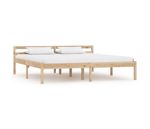 Estructura de cama sin colchón madera maciza de pino 180x200 cm