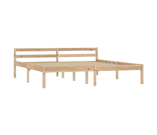 Estructura de cama sin colchón madera maciza de pino 180x200 cm