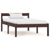 Estructura cama sin colchón madera pino marrón oscuro 90x200 cm