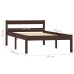 Estructura cama sin colchón madera pino marrón oscuro 90x200 cm