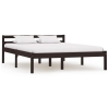 Estructura cama sin colchón madera pino marrón oscuro 120x200cm