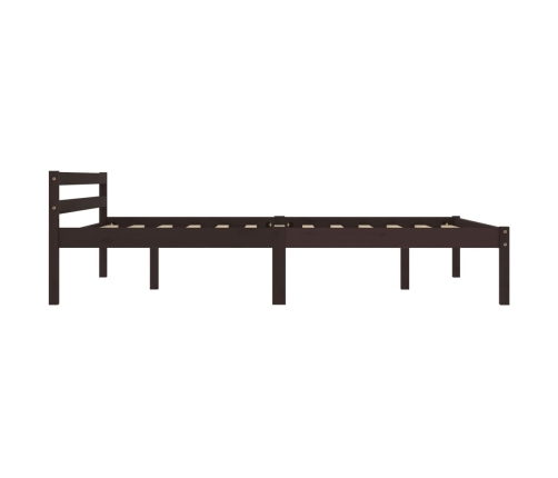 Estructura cama sin colchón madera pino marrón oscuro 120x200cm