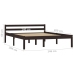 Estructura de cama madera maciza pino marrón oscuro 140x200 cm