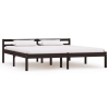 Estructura cama sin colchón madera pino marrón oscuro 160x200cm