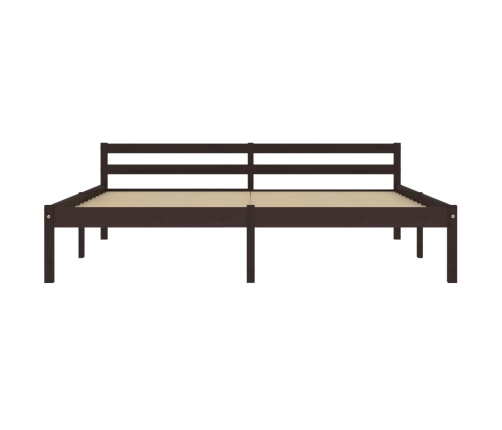 Estructura cama sin colchón madera pino marrón oscuro 180x200cm