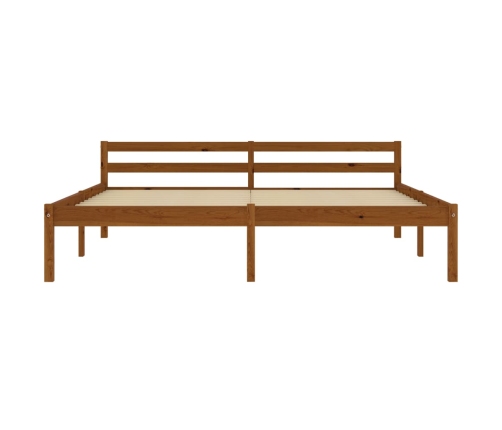 Estructura cama sin colchón madera pino marrón miel 180x200 cm