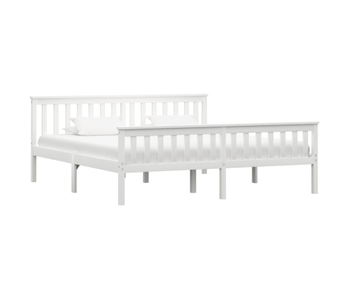 vidaXL Estructura de cama madera de pino maciza blanca 180x200 cm