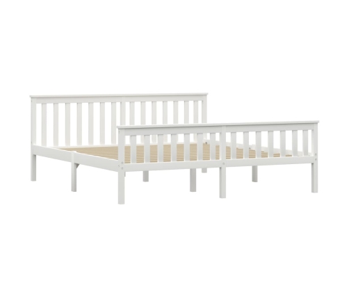 vidaXL Estructura de cama madera de pino maciza blanca 180x200 cm