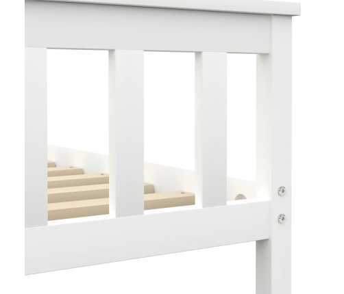 vidaXL Estructura de cama madera de pino maciza blanca 180x200 cm