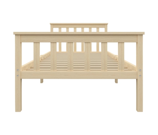 Estructura de cama de madera maciza de pino clara 100x200 cm