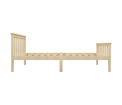 Estructura de cama de madera maciza de pino clara 100x200 cm