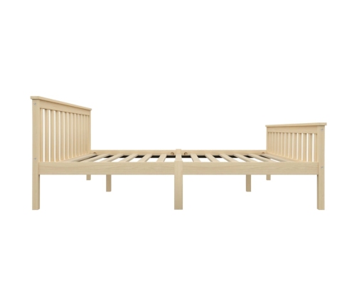 Estructura de cama de madera maciza de pino clara 160x200 cm