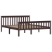 Estructura cama sin colchón madera pino marrón oscuro 160x200cm
