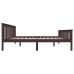 Estructura cama sin colchón madera pino marrón oscuro 160x200cm