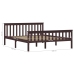 Estructura cama sin colchón madera pino marrón oscuro 160x200cm