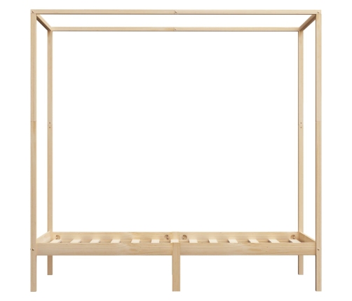 vidaXL Estructura de cama con dosel madera maciza de pino 100x200 cm