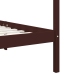 vidaXL Estructura cama dosel madera maciza pino marrón oscuro 90x200cm