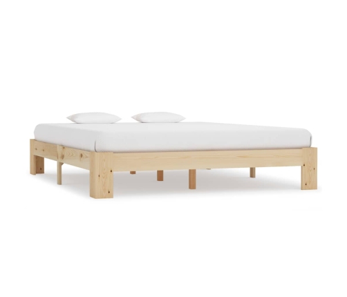 Estructura de cama sin colchón madera maciza de pino 180x200 cm