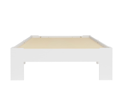 Estructura de cama madera maciza pino blanco 90x200 cm