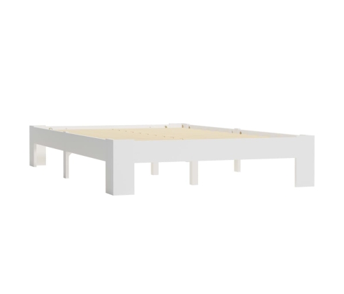 vidaXL Estructura de cama madera maciza pino blanco 140x200 cm