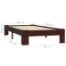 Estructura cama sin colchón madera pino marrón oscuro 100x200cm