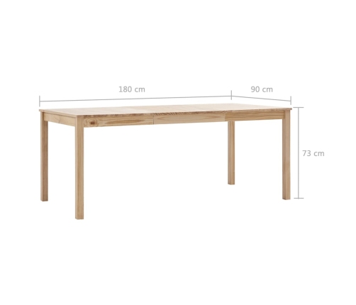 Conjunto de comedor 9 piezas madera de pino