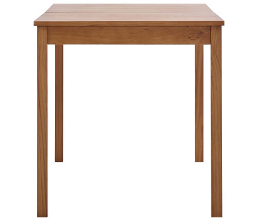 Mesa de comedor de madera de pino marrón miel 140x70x73 cm