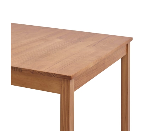 Mesa de comedor de madera de pino marrón miel 140x70x73 cm