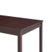 Mesa de comedor de madera de pino marrón oscuro 140x70x73 cm