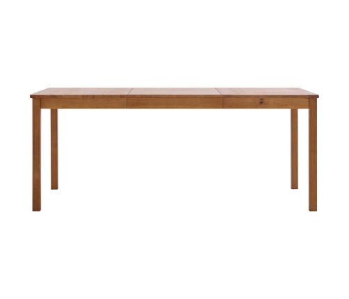 Mesa de comedor de madera de pino marrón miel 180x90x73 cm