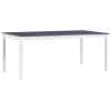 vidaXL Mesa de comedor de madera de pino blanco y gris 180x90x73 cm