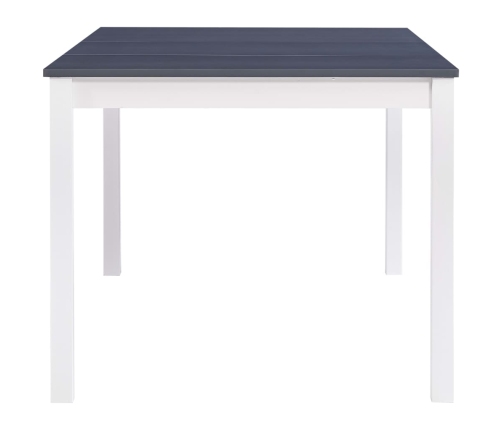 vidaXL Mesa de comedor de madera de pino blanco y gris 180x90x73 cm