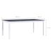 vidaXL Mesa de comedor de madera de pino blanco y gris 180x90x73 cm