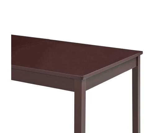 Mesa de comedor de madera de pino marrón oscuro 180x90x73 cm