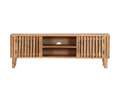 Mueble para TV de madera maciza de acacia 130x30x45 cm