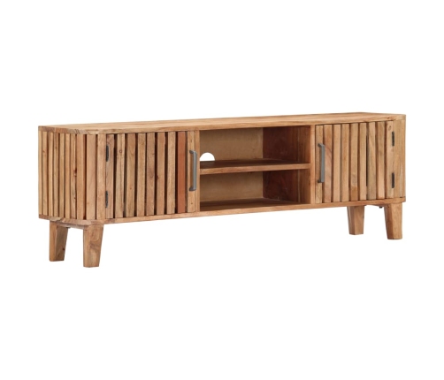 Mueble para TV de madera maciza de acacia 130x30x45 cm