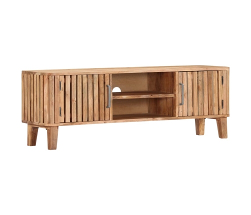 Mueble para TV de madera maciza de acacia 130x30x45 cm