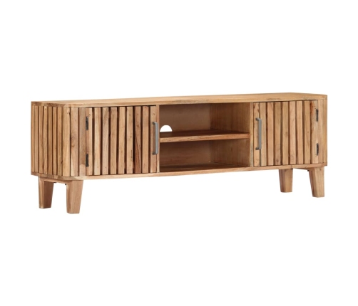 Mueble para TV de madera maciza de acacia 130x30x45 cm