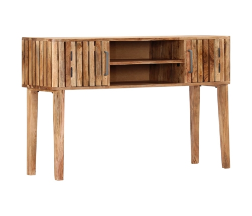 Mesa consola de madera maciza de acacia 120x35x76 cm