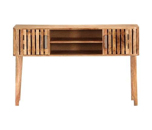 Mesa consola de madera maciza de acacia 120x35x76 cm