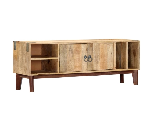 Mueble para TV de madera maciza de mango rugosa 130x30x46 cm