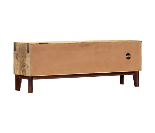 Mueble para TV de madera maciza de mango rugosa 130x30x46 cm