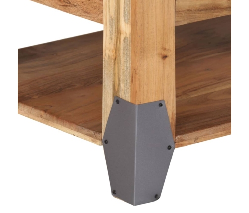 Mesa de centro de madera maciza de acacia 110x52x45 cm