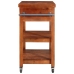 Carrito de cocina de madera maciza de acacia 100x48x89 cm