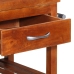 Carrito de cocina de madera maciza de acacia 100x48x89 cm