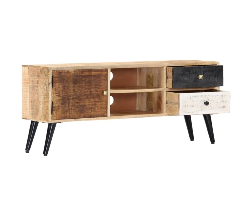 Mueble para TV de madera maciza de mango 115x30x47 cm