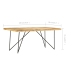 Mesa de comedor de madera maciza de mango 180x90x76 cm