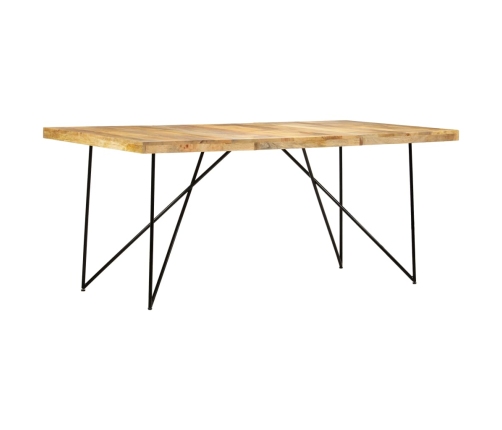 Mesa de comedor de madera maciza de mango 180x90x76 cm